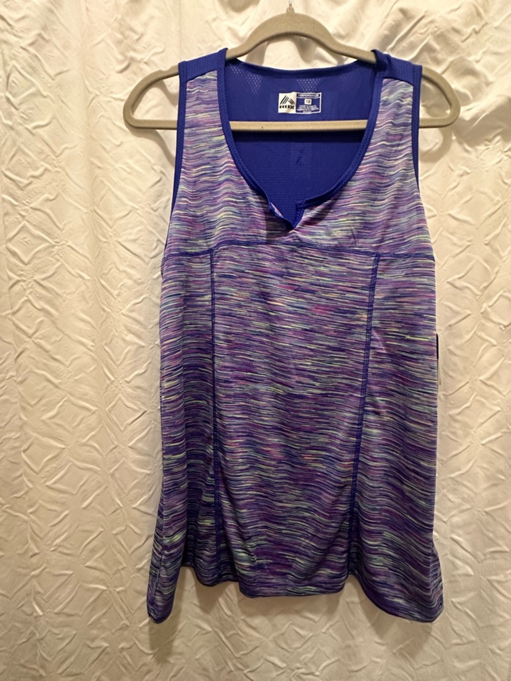 RBX Purple Space-Dye Racerback Tank Top